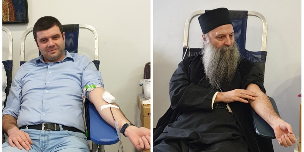 Njegova svetost Patrijarh srpski dobrovoljno dao krv u Hramu Sv. Save